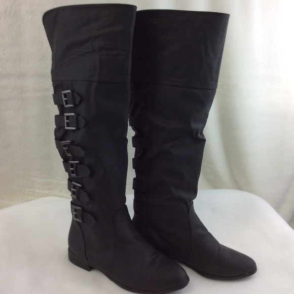 Michael Antonio Shoes - Michael Antonio Baxley Black Knee-High  NOWT